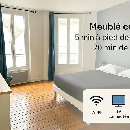Maciet 4- Centre Meaux-gare-disney Apartment *